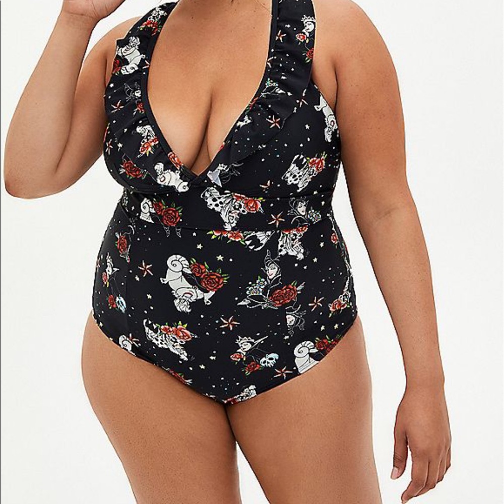 Torrid Disney villains one piece swim suit